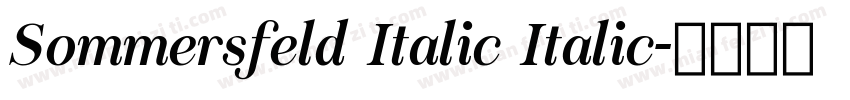 Sommersfeld Italic Italic字体转换
